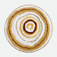 Organic Tufted Persian Wool Round Rug Handmade