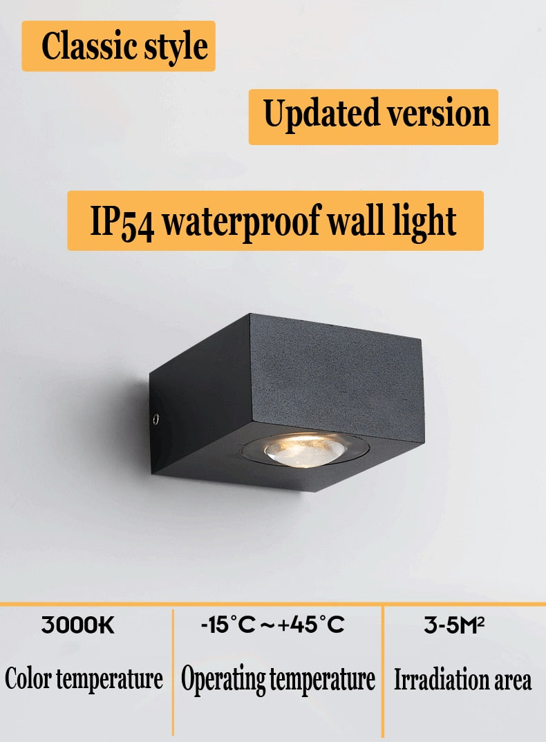UFO Black Box Waterproof Wall Lamp-Letifly Lights and Decor