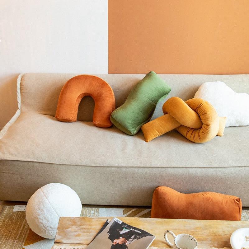Velvety Retro Shapes Pillow-Letifly Lights and Decor