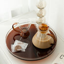 round acylic brown tray