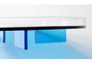 round acylic blue tray