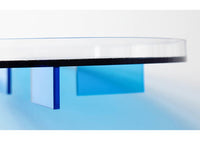 round acylic blue tray