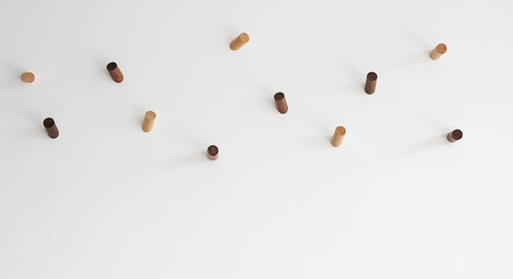Rounded natural wood wall hanger