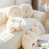 Letter Wavy Shape Plush Texture Multipurpose Pillows
