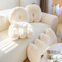Letter Wavy Shape Plush Texture Multipurpose Pillows