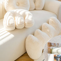 Letter Wavy Shape Plush Texture Multipurpose Pillows
