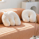 Letter Wavy Shape Plush Texture Multipurpose Pillows