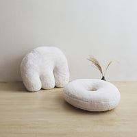 Letter Wavy Shape Plush Texture Multipurpose Pillows