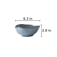 White & Blue Shell Porcelain Plates & Bowls-Letifly Lights and Decor