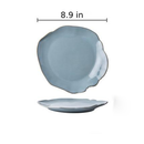 White & Blue Shell Porcelain Plates & Bowls-Letifly Lights and Decor