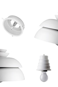 White Aluminum Minimalist Ceiling Lamps 