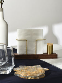Tissue Organizer Wood Holder Tissue Box 