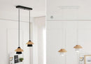 Wood and Metal Layered LED Pendant-Letifly Lights and Decor