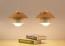Wood and Metal Layered LED Pendant-Letifly Lights and Decor