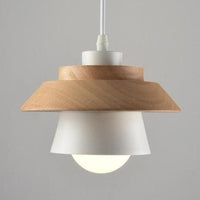 Wood and Metal Layered LED Pendant-Letifly Lights and Decor