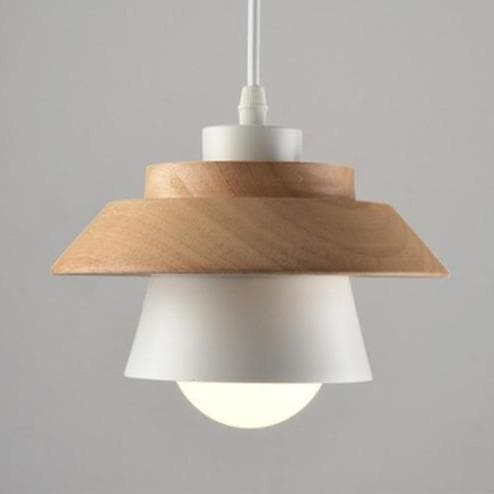 Wood and Metal Layered LED Pendant-Letifly Lights and Decor