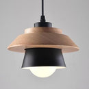 Wood and Metal Layered LED Pendant-Letifly Lights and Decor