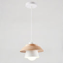Wood and Metal Layered LED Pendant-Letifly Lights and Decor