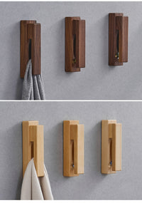 Wooden Towel Hook Holder for Storage Hanger Rack for Home Organizer