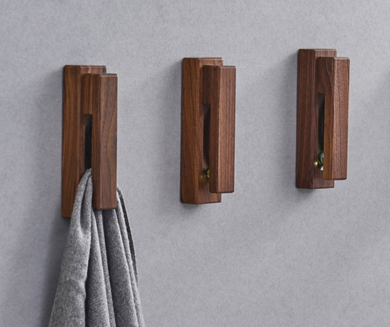 Wooden Towel Hook Holder for Storage Hanger Rack for Home Organizer