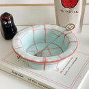 Yogurt Grid Ceramic Bowls