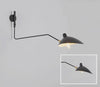 Serge Mouille replica industrial wall lamp with swing arms