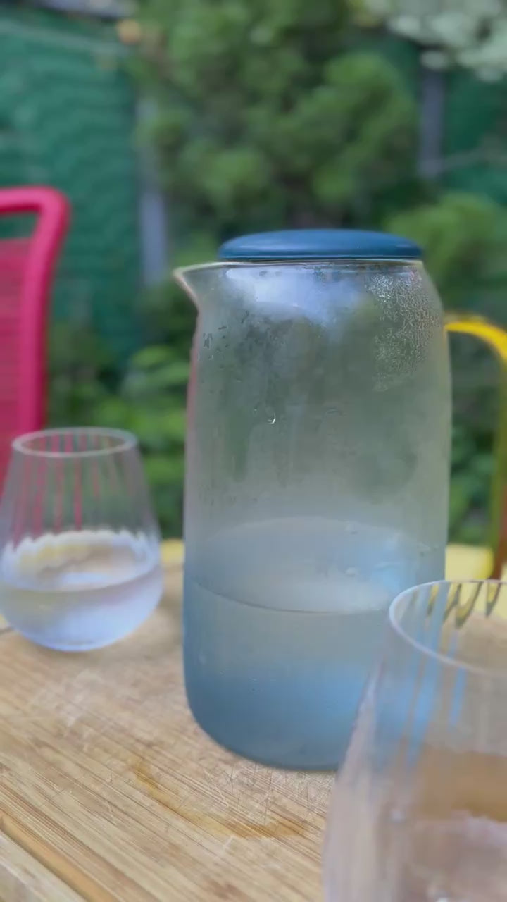 Glacial Blue Glass Drinkware
