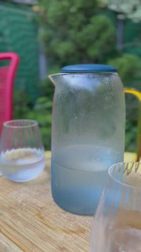 Glacial Blue Glass Drinkware