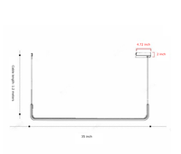 brass shadeless adjustable cable length LED hanging light